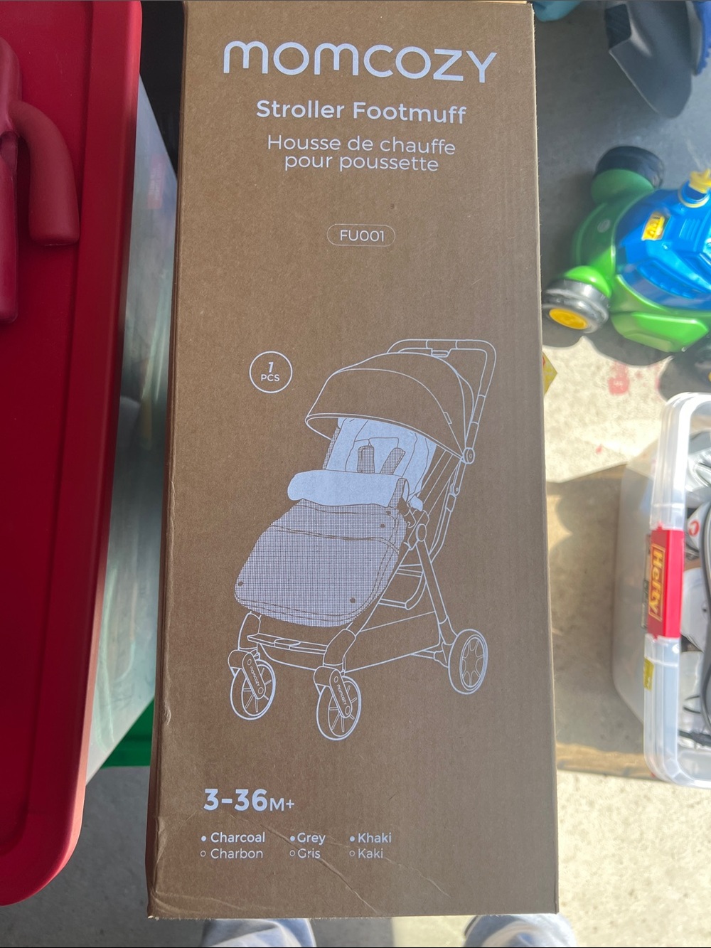 momcozy Charcoal Stroller Footmuff - Cozy Infant Stroller Accessory